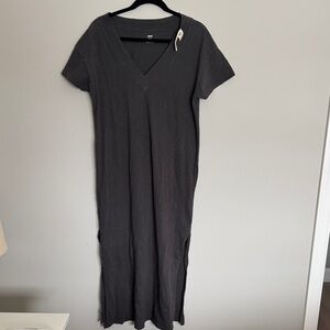 Aerie Black V-Neck Maxi Dress